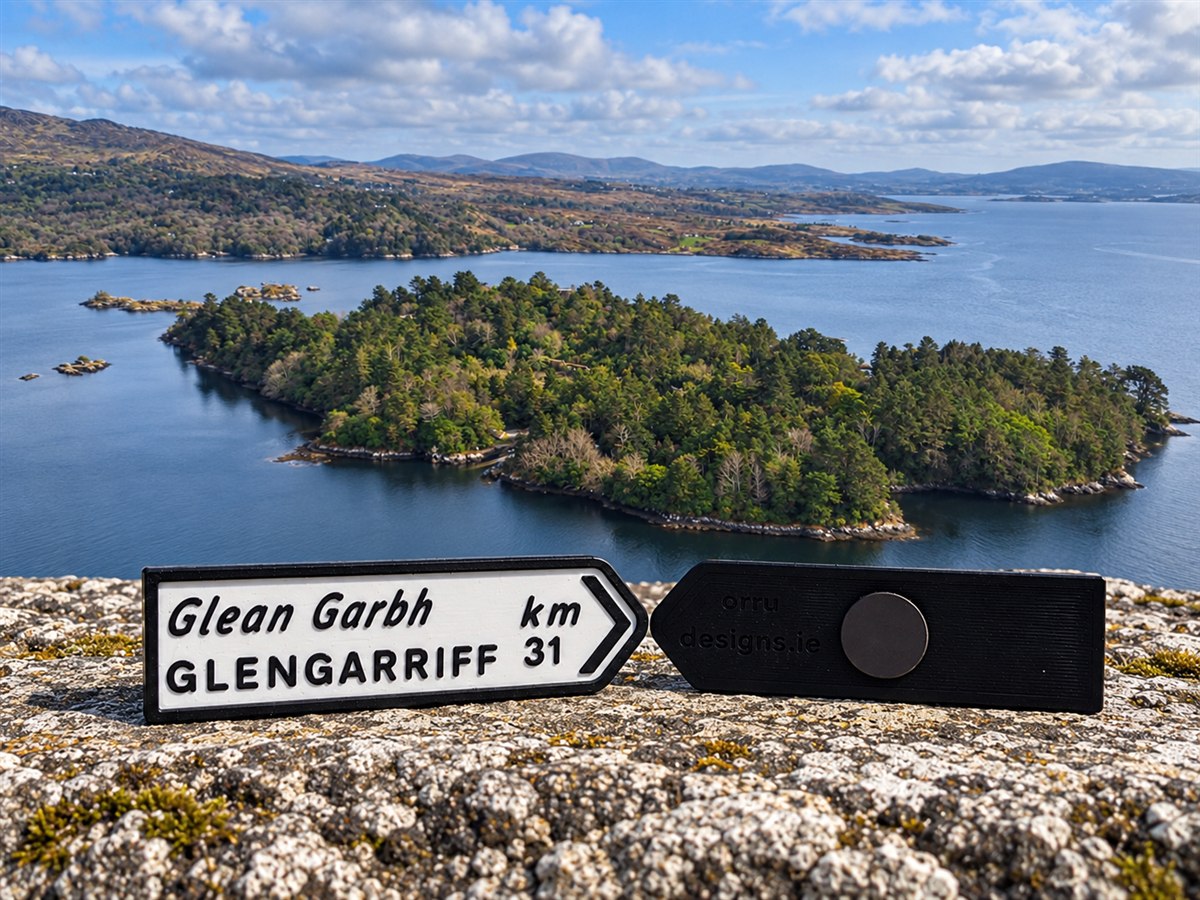 Glengarriff - Irish Road Sign | Fridge Magnets | Irish Souvenirs | 3D Printed | West Cork | Ireland