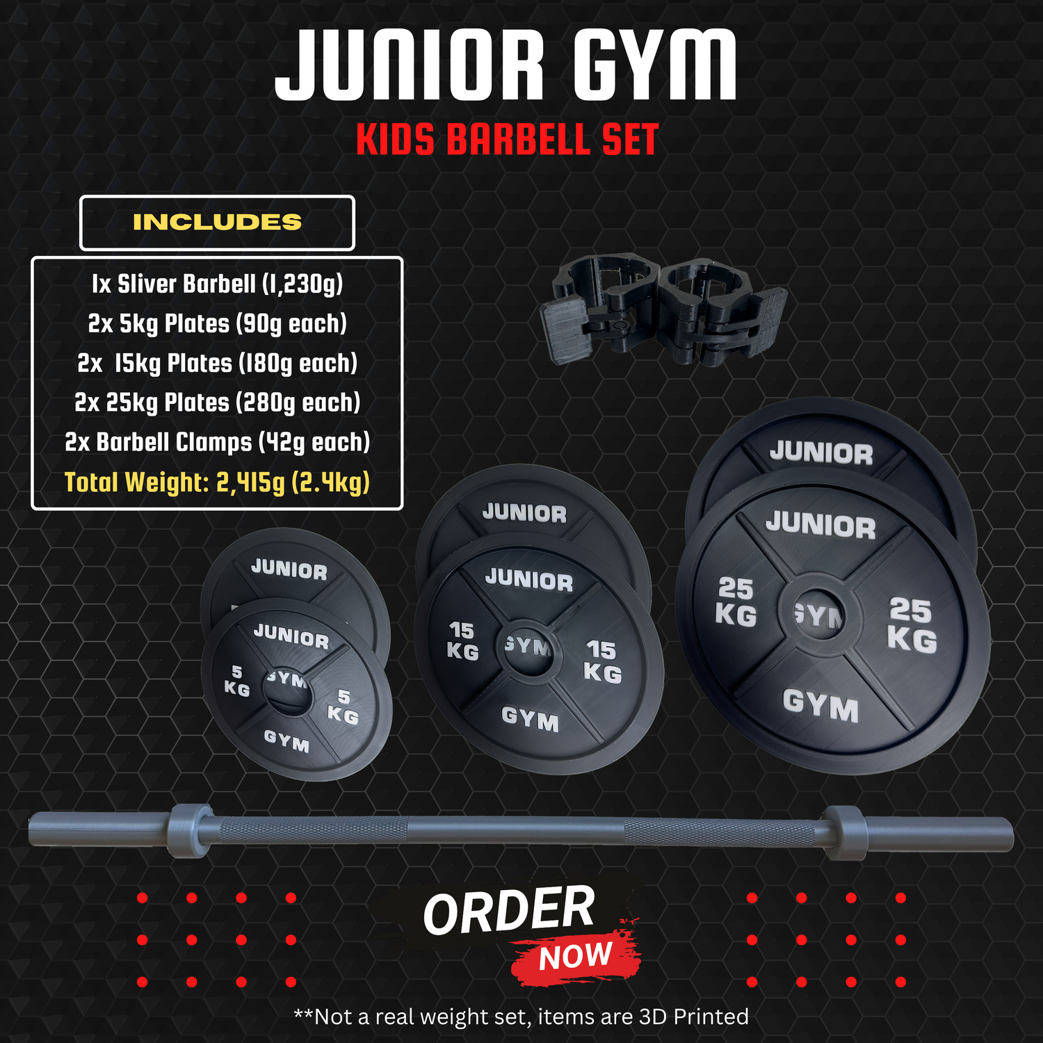 Junior Gym Barbell Set