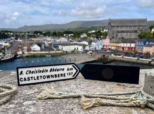 Castletownbere - Irish Road Sign | Fridge Magnets | Irish Souvenirs | 3D Printed | West Cork | Ireland