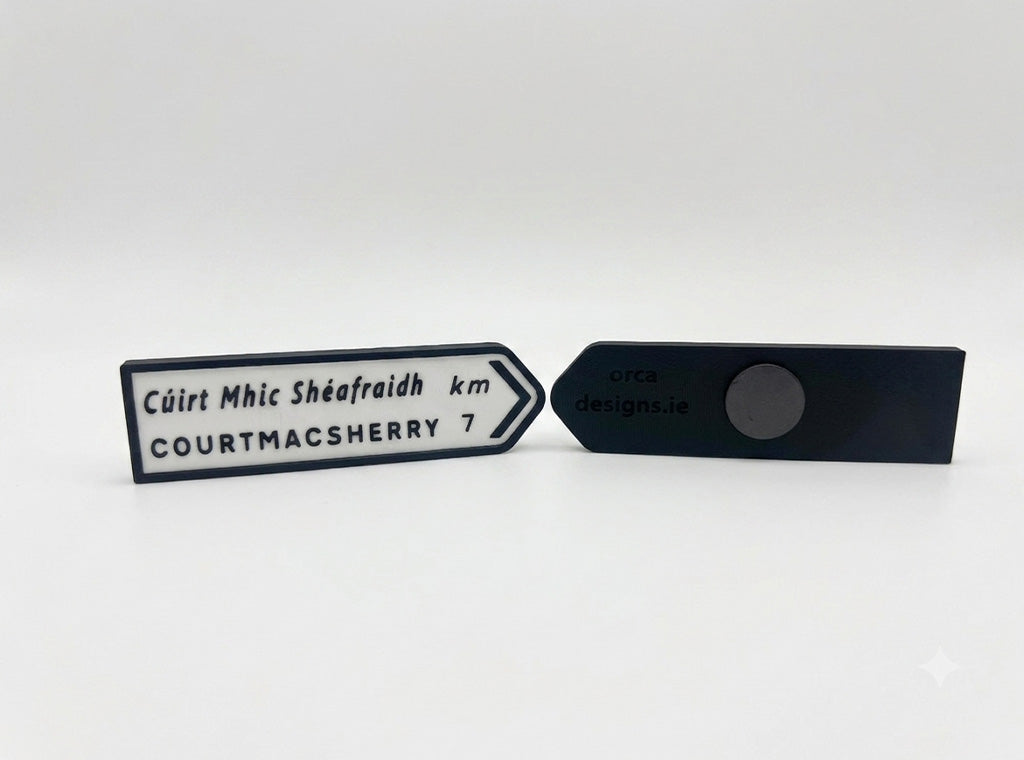 Courtmacsherry-Irish-Road-Signs-Fridge-Magnets-West-Cork-3D-Printed-Irish-Souvenirs-1