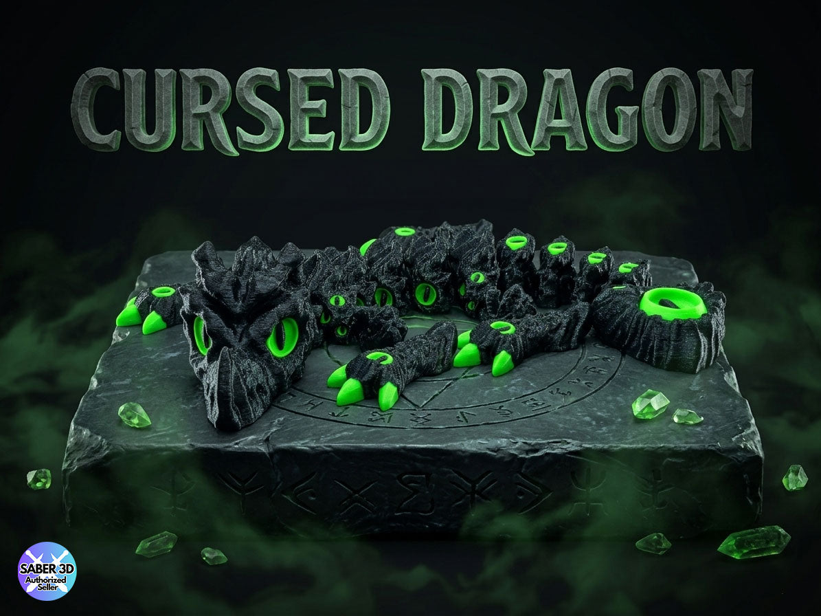 🐉 Cursed Dragon – Articulated 3D Printed Dragon | Flexi Dragon | Fantasy Dragon Collectible