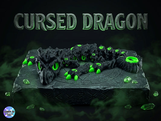 🐉 Cursed Dragon – Articulated 3D Printed Dragon | Flexi Dragon | Fantasy Dragon Collectible