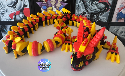 Cyberfang Dragon – Articulated 3D Printed Dragon | Flexi Dragon | Fantasy Dragon Collectible
