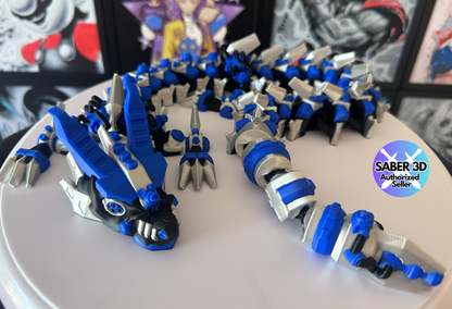 Cyberfang Dragon – Articulated 3D Printed Dragon | Flexi Dragon | Fantasy Dragon Collectible