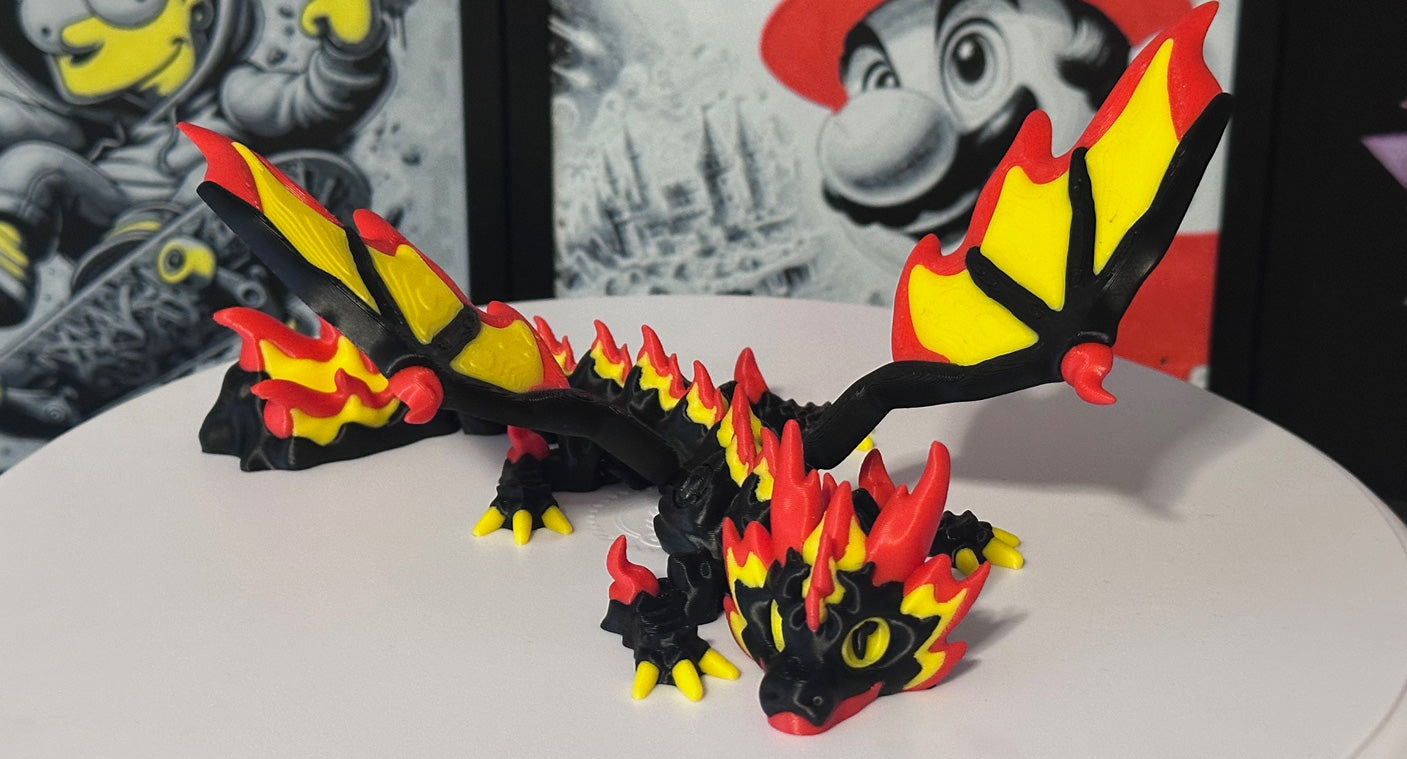 🔥 Firestorm Dragon – Articulated 3D Printed Dragon | Flexi Dragon | Fantasy Dragon Collectible