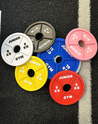 Junior Gym Barbell Set with Weight Plates | 3D-Printed | 2.4 kg Total Weight | Ages 3+