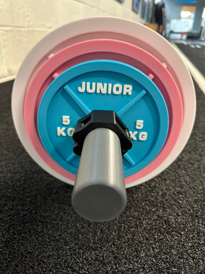 Junior Gym Barbell Set with Weight Plates | 3D-Printed | 2.4 kg Total Weight | Ages 3+