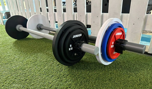 Junior Gym Barbell Set with Weight Plates | 3D-Printed | 2.4 kg Total Weight | Ages 3+