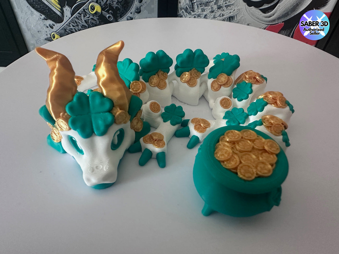 st patricks day dragon
lucky dragon collectible
articulated dragon ireland
3d printed dragon cork
fantasy dragon gift ireland
st patricks day decoration