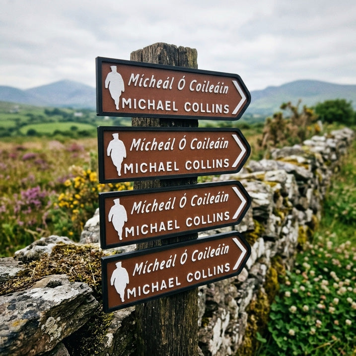 Michael-Collins-Irish-Road-Signs-Fridge-Magnets-West-Cork-3D-Printed-Irish-Souvenirs