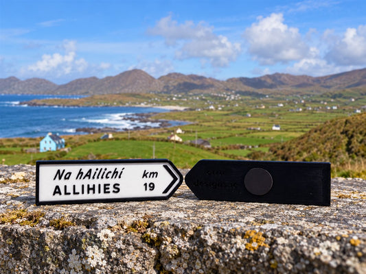 Allihies - Irish Road Sign | Fridge Magnets | Irish Souvenirs | 3D Printed | West Cork | Ireland