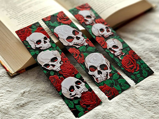 Skull & Roses Bookmarks Collection - Set of 3
