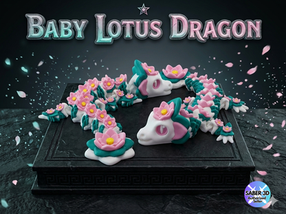 Baby Lotus Dragon – Articulated 3D Printed Dragon | Flexi Dragon | Fantasy Dragon Collectible