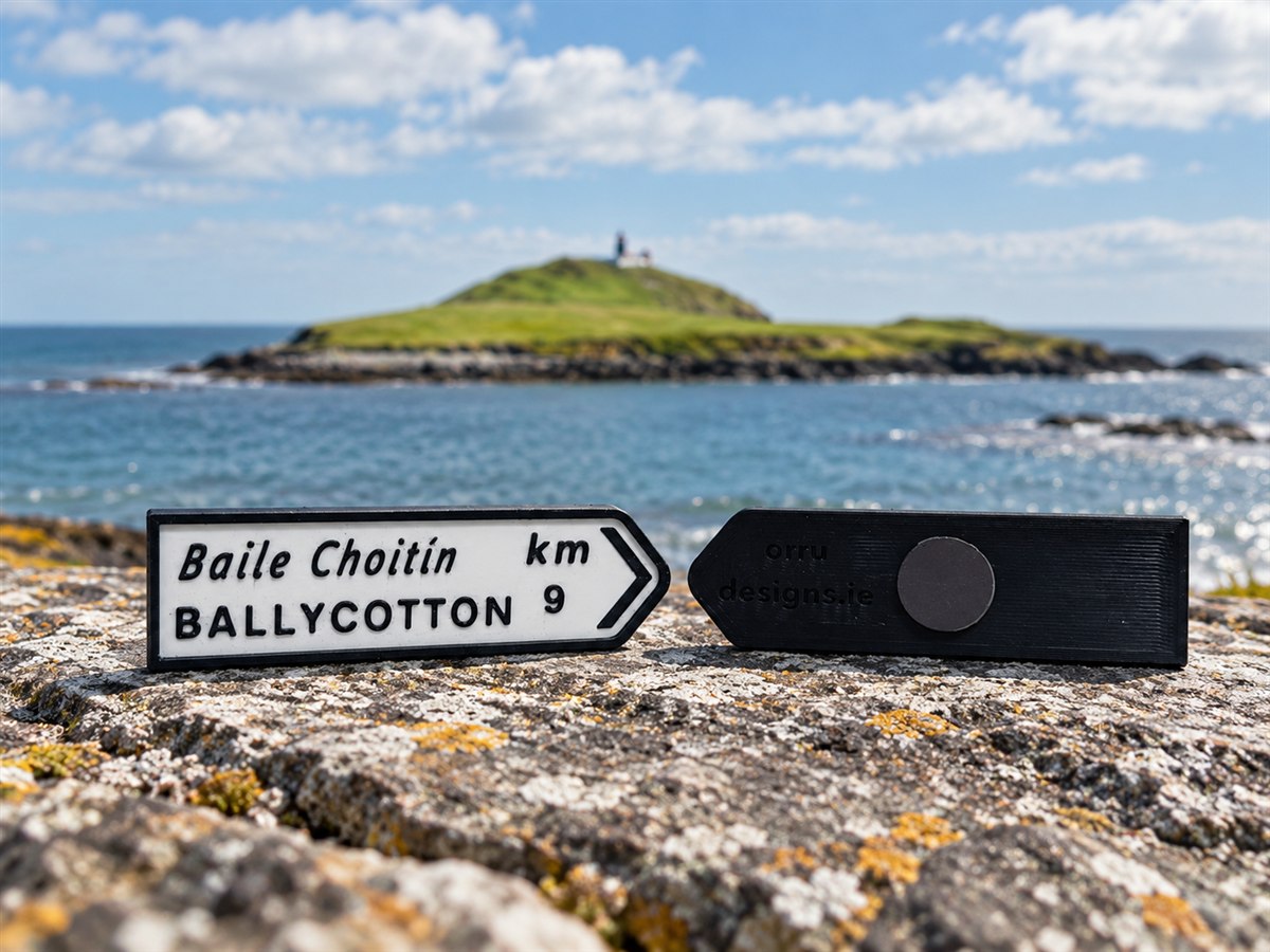 Ballycotton - Irish Road Sign | Fridge Magnets | Irish Souvenirs | 3D Printed | East Cork | Ireland