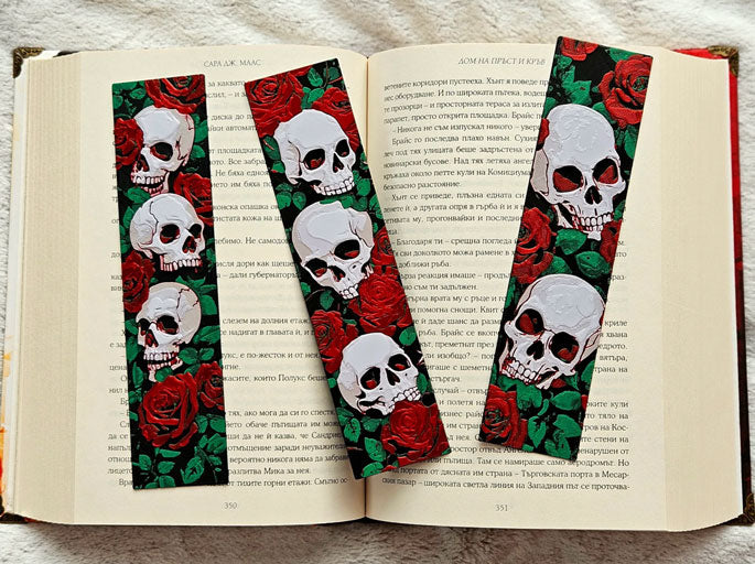Skull & Roses Bookmarks Collection - Set of 3