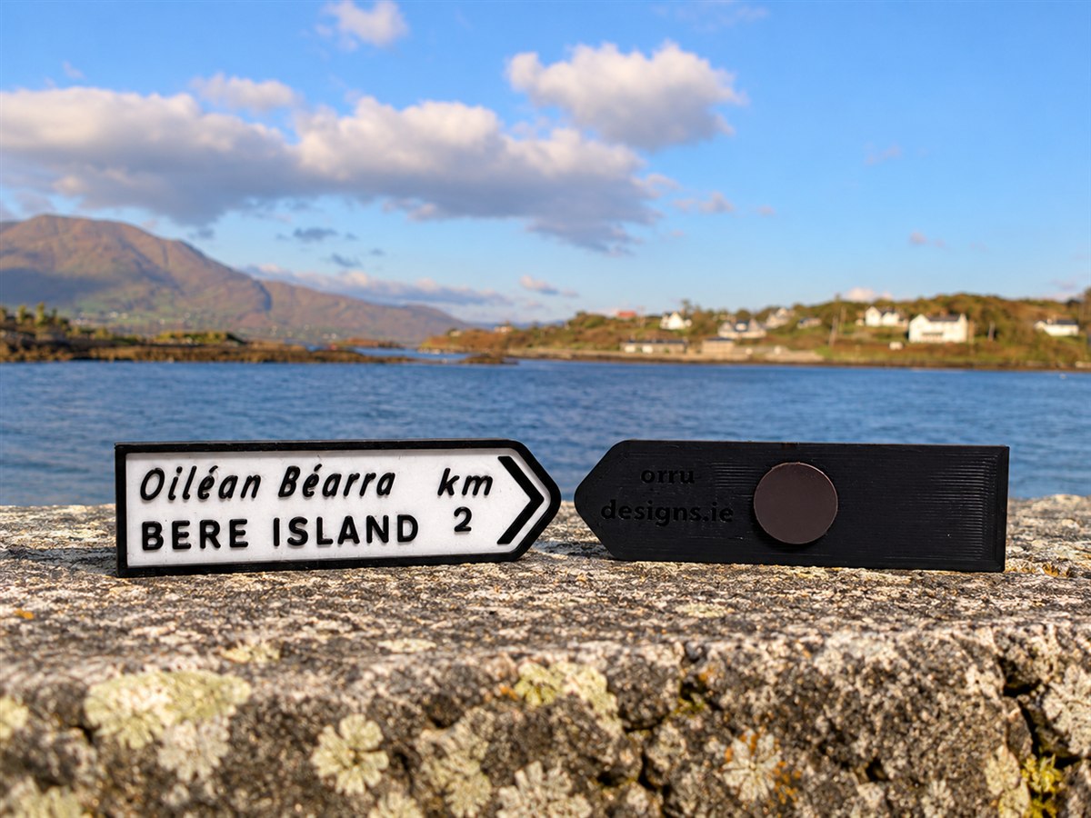 Bere Island - Irish Road Sign | Fridge Magnets | Irish Souvenirs | 3D Printed | West Cork | Ireland