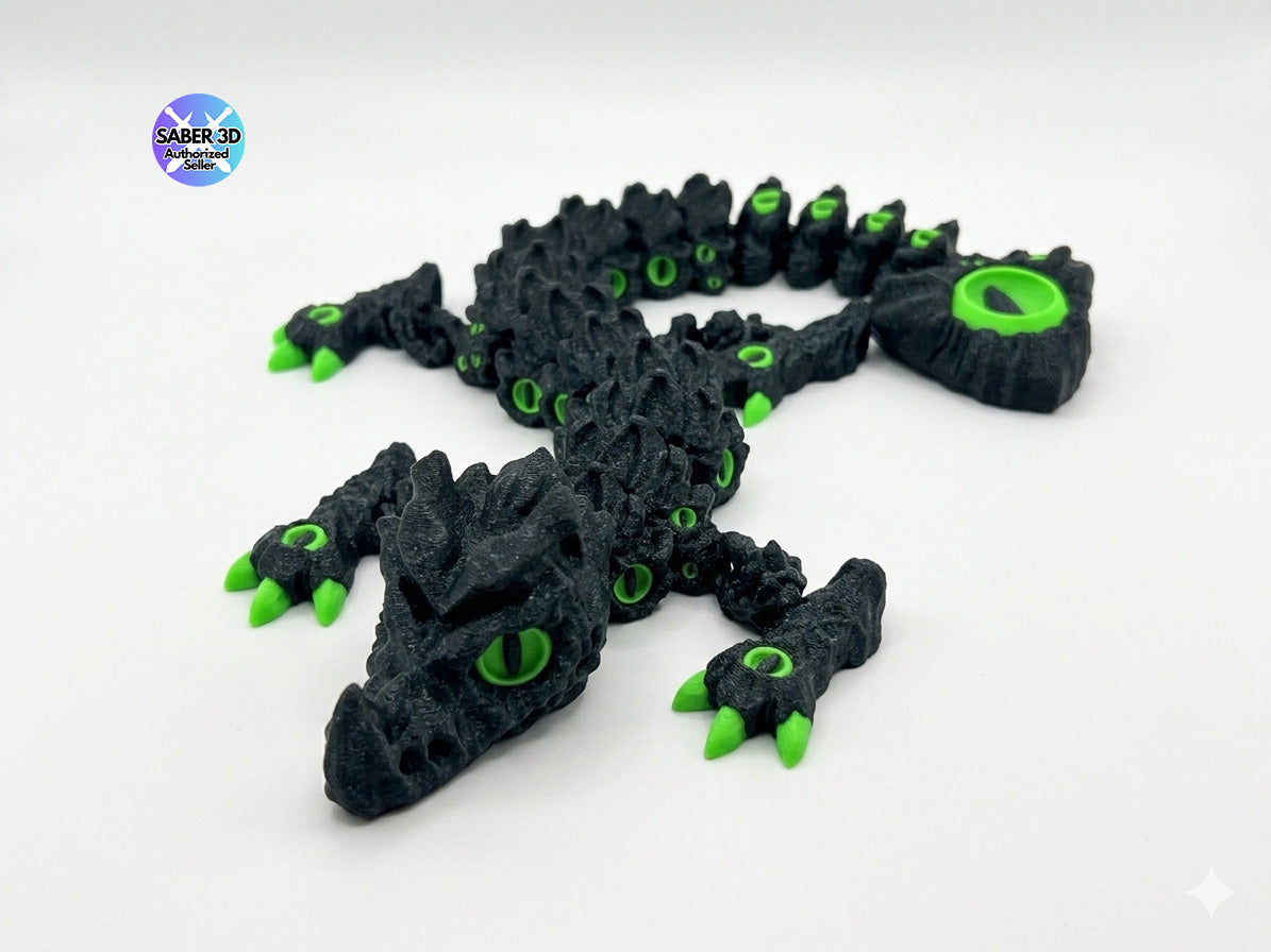 🐉 Cursed Dragon – Articulated 3D Printed Dragon | Flexi Dragon | Fantasy Dragon Collectible
