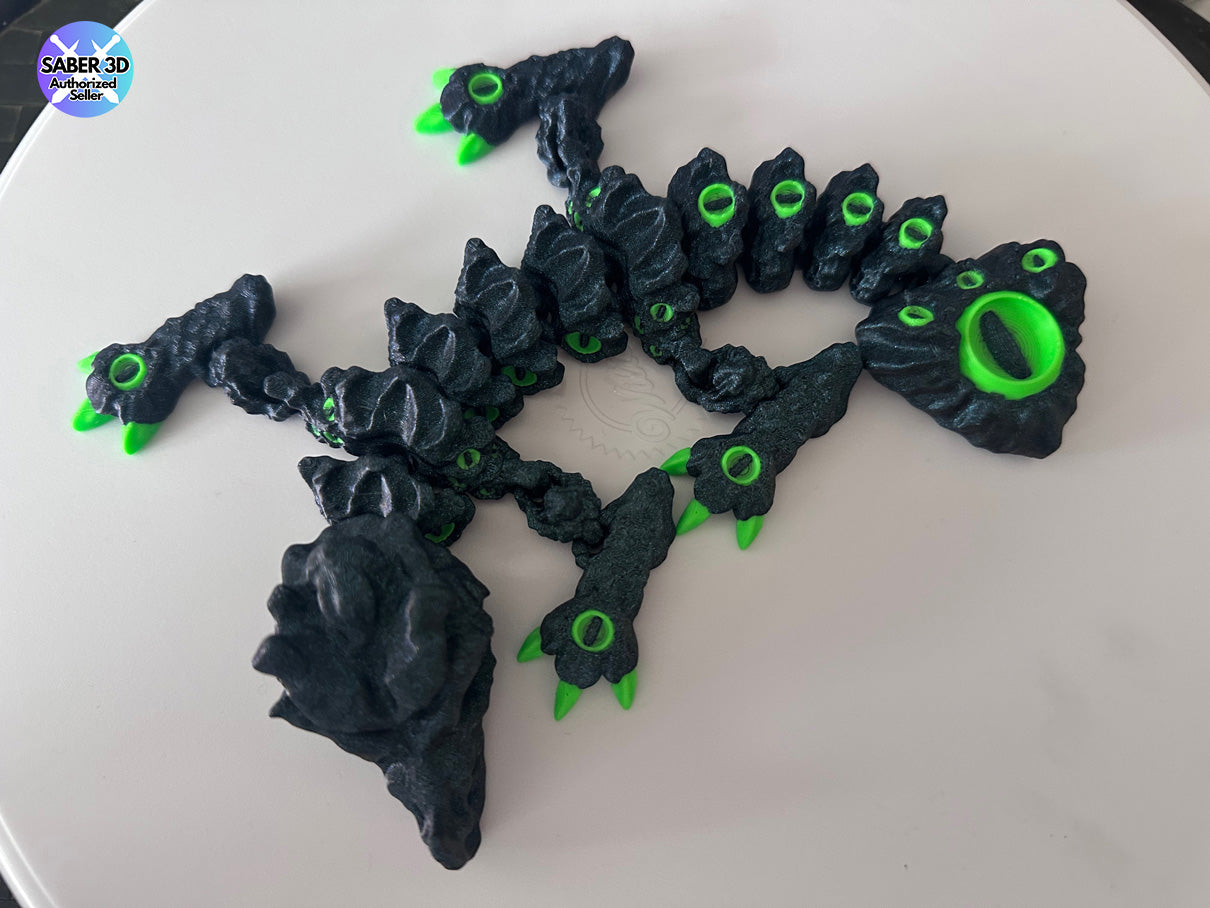🐉 Cursed Dragon – Articulated 3D Printed Dragon | Flexi Dragon | Fantasy Dragon Collectible