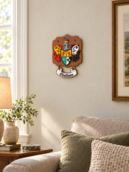 O’Sullivan Family Crest – 3D Printed Wall Plaque