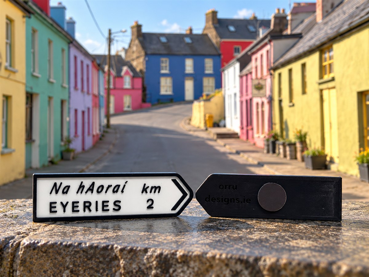 Eyeries - Irish Road Sign | Fridge Magnets | Irish Souvenirs | 3D Printed | West Cork | Ireland