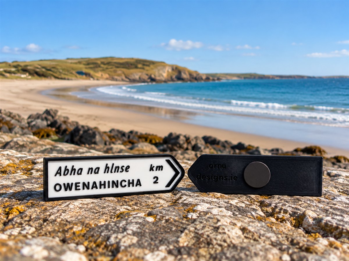 Owenahincha - Irish Road Sign | Fridge Magnets | Irish Souvenirs | 3D Printed | West Cork | Ireland