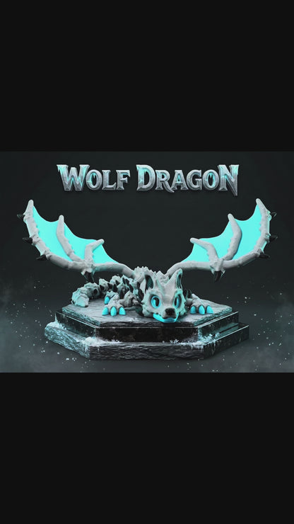 🐺 Wolf Dragon – Articulated 3D Printed Dragon | Flexi Dragon | Fantasy Dragon Collectible