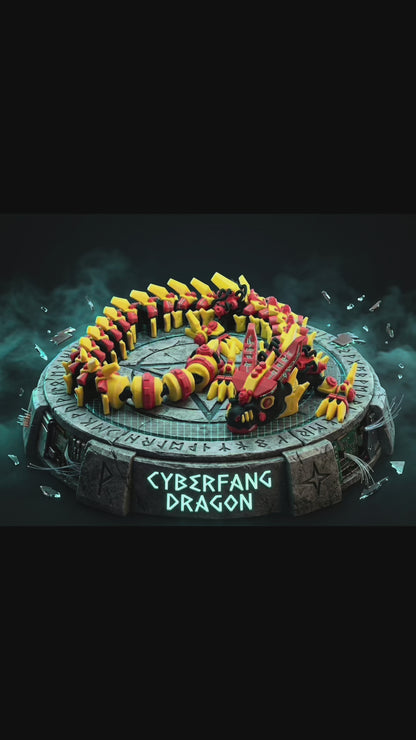 Cyberfang Dragon – Articulated 3D Printed Dragon | Flexi Dragon | Fantasy Dragon Collectible