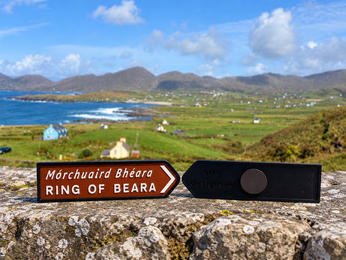 Ring of Beara - Irish Road Sign | Fridge Magnets | Irish Souvenirs | 3D Printed | Cork & Kerry | Ireland