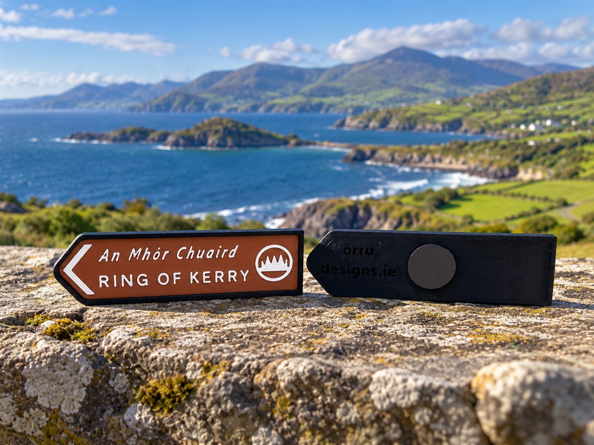 Ring of Kerry - Irish Road Sign | Fridge Magnets | Irish Souvenirs | 3D Printed | Kerry | Ireland