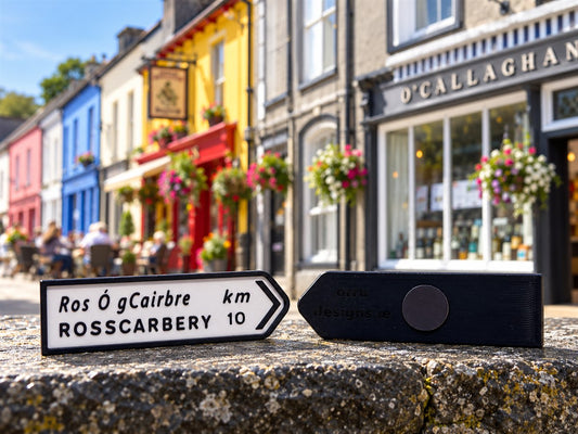 Rosscarbery - Irish Road Sign | Fridge Magnets | Irish Souvenirs | 3D Printed | West Cork | Ireland