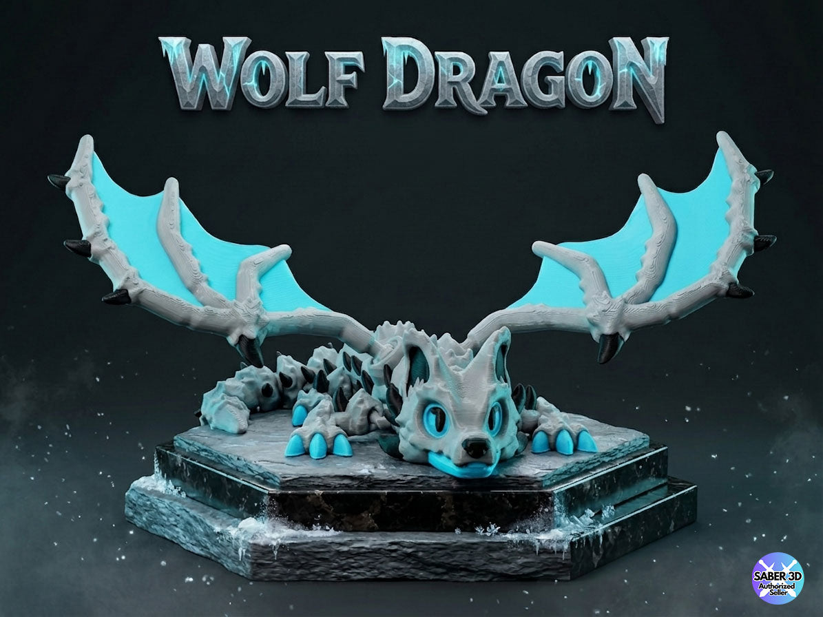 🐺 Wolf Dragon – Articulated 3D Printed Dragon | Flexi Dragon | Fantasy Dragon Collectible