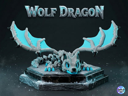 🐺 Wolf Dragon – Articulated 3D Printed Dragon | Flexi Dragon | Fantasy Dragon Collectible
