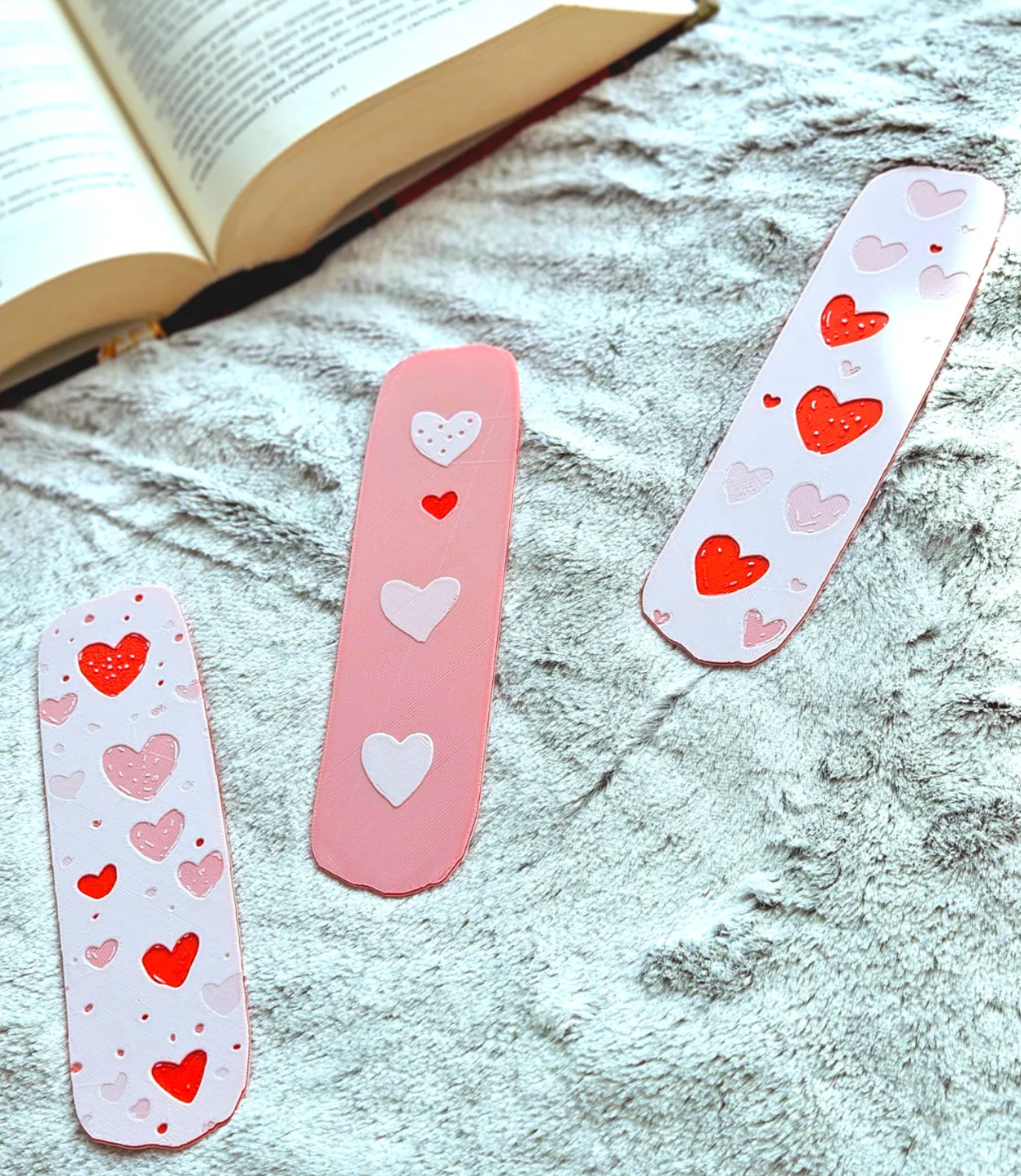 Hearts Bookmarks Collection - Set of 3